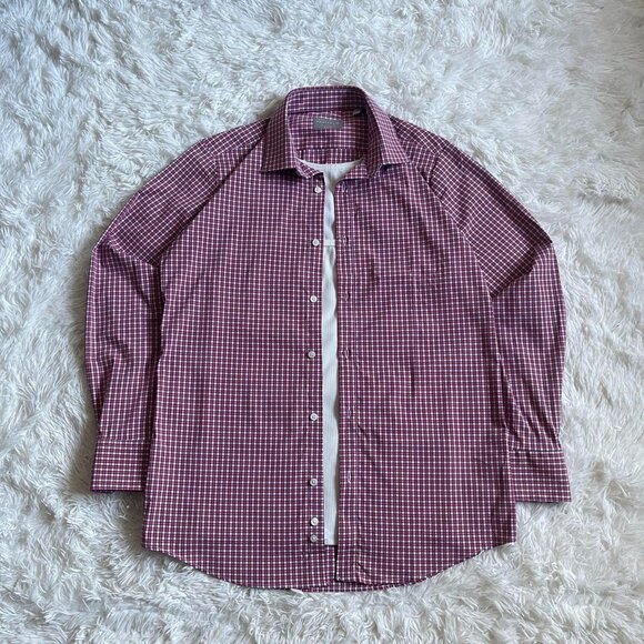 Perry Ellis Men's Red and White Shirt - Picture 1 of 5